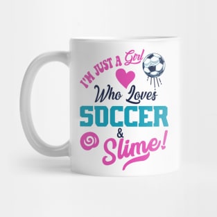 Just a Girl who loves Soccer Women Retro Vintage Soccer Mug